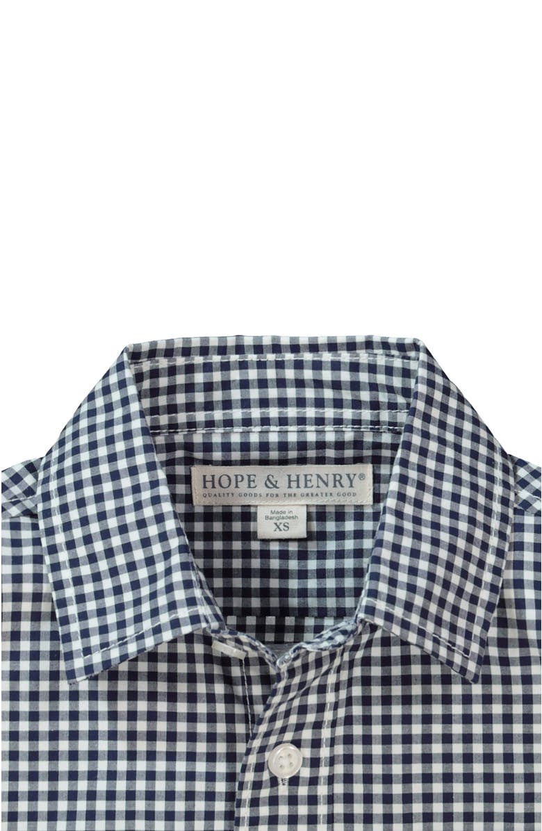 Hope & Henry Baby Boys' Poplin Short Sleeve Button Down Shirt, Infant, Alternate, color, 