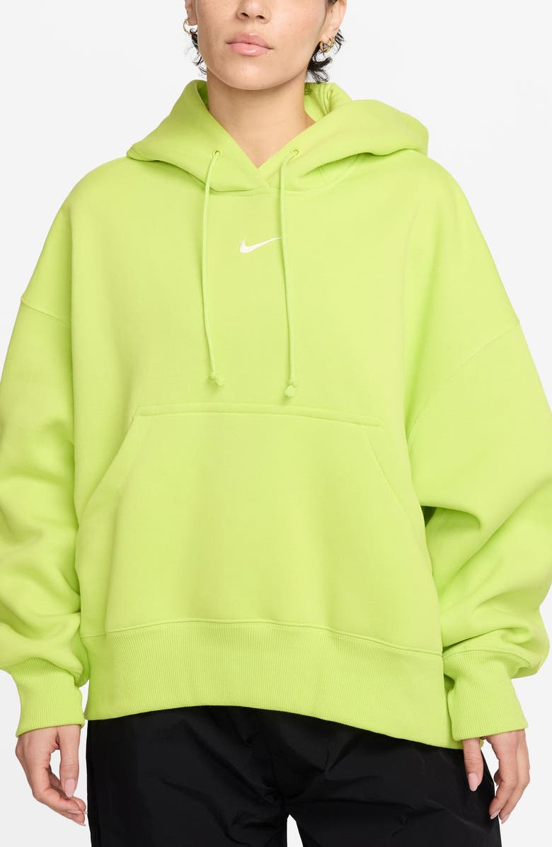 Nike Sportswear Phoenix Fleece Over-Oversized Pullover Hoodie, Main, color, Cyber/ Sail