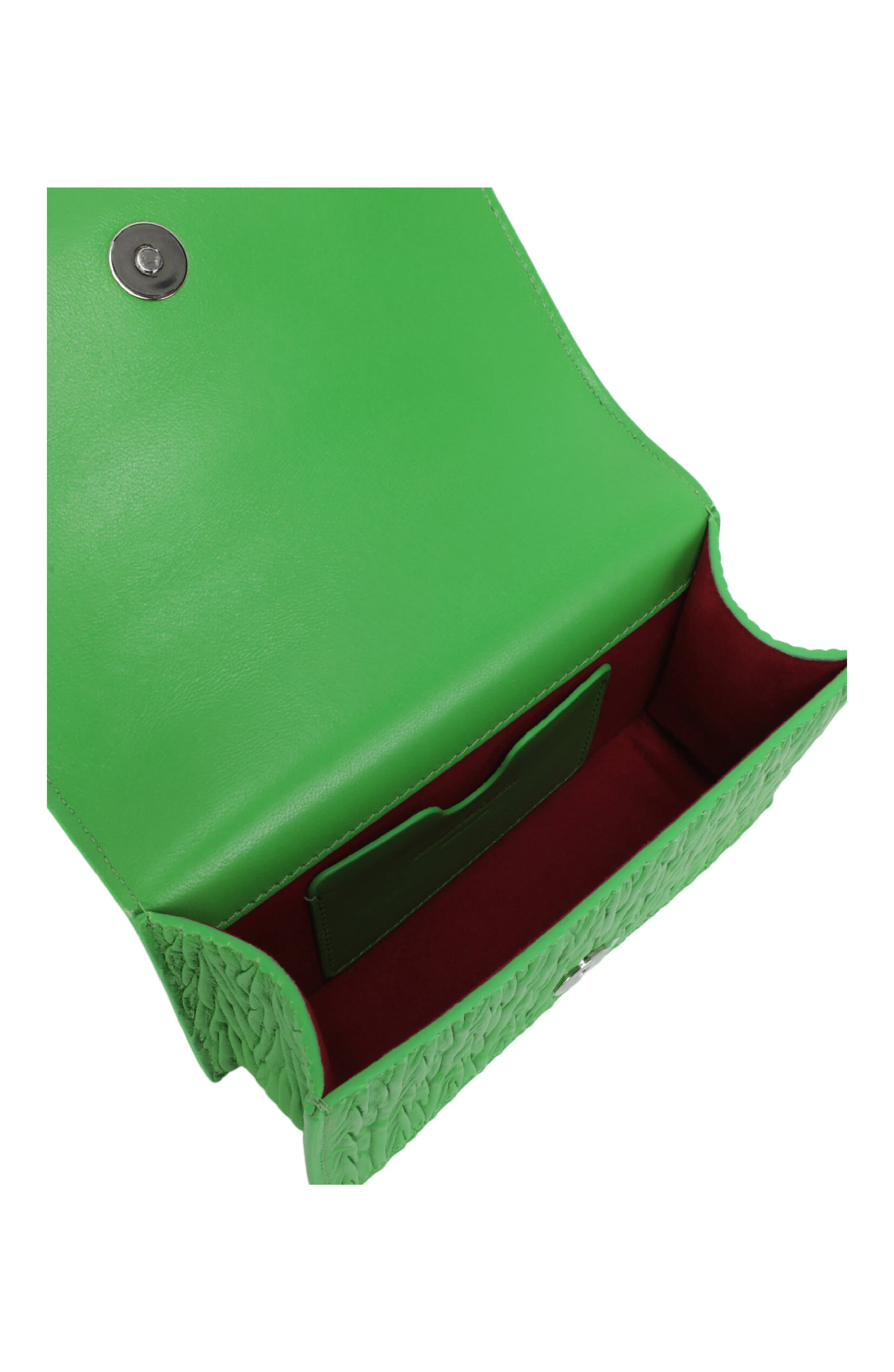 McQueen Mini Jeweled Shoulder Bag, Alternate, color, Acid Green