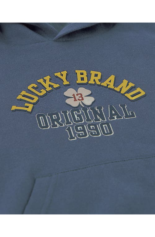 Lucky Brand Kids' Logo Hooded T-shirt & Joggers Set In Blue