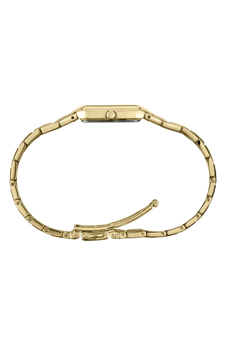 SEIKO WATCHES Essentials Tank Bracelet Watch, 15.5mm x 24.5mm, Alternate, color, Yellow Tone