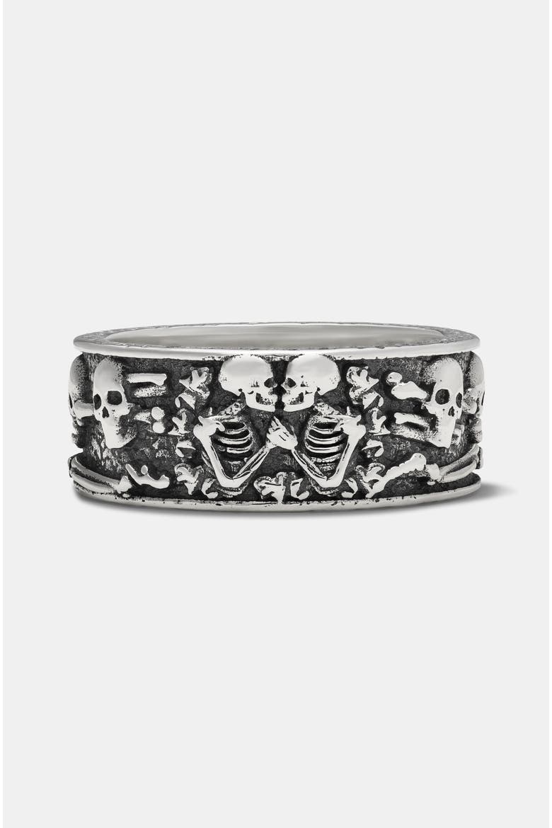 Amorata Thick Sterling Silver Ring, Alternate, color, Silver