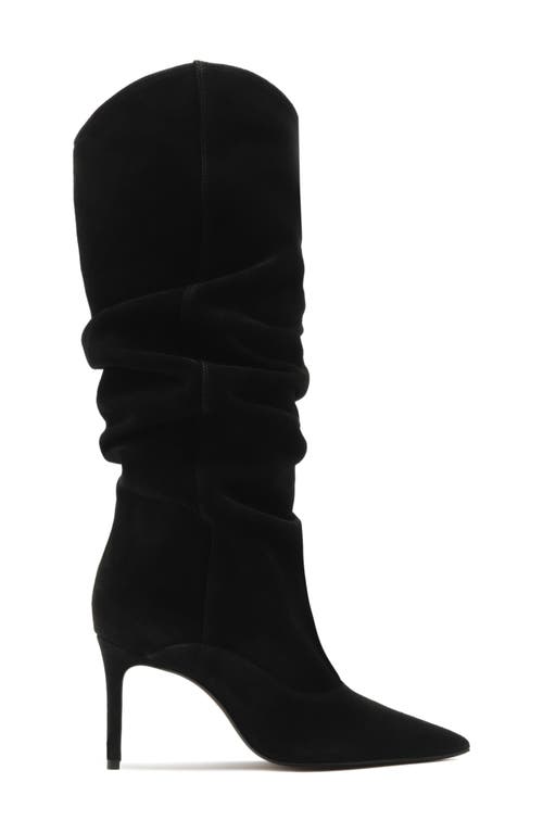 Schutz Maryana Up Slouch Pointed Toe Boot In Black