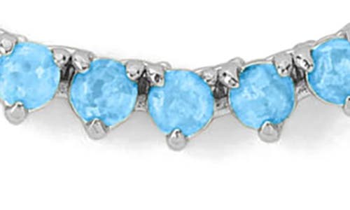 Melinda Maria Not Your Basic Lab-created Opal Necklace In Silverlue Opal