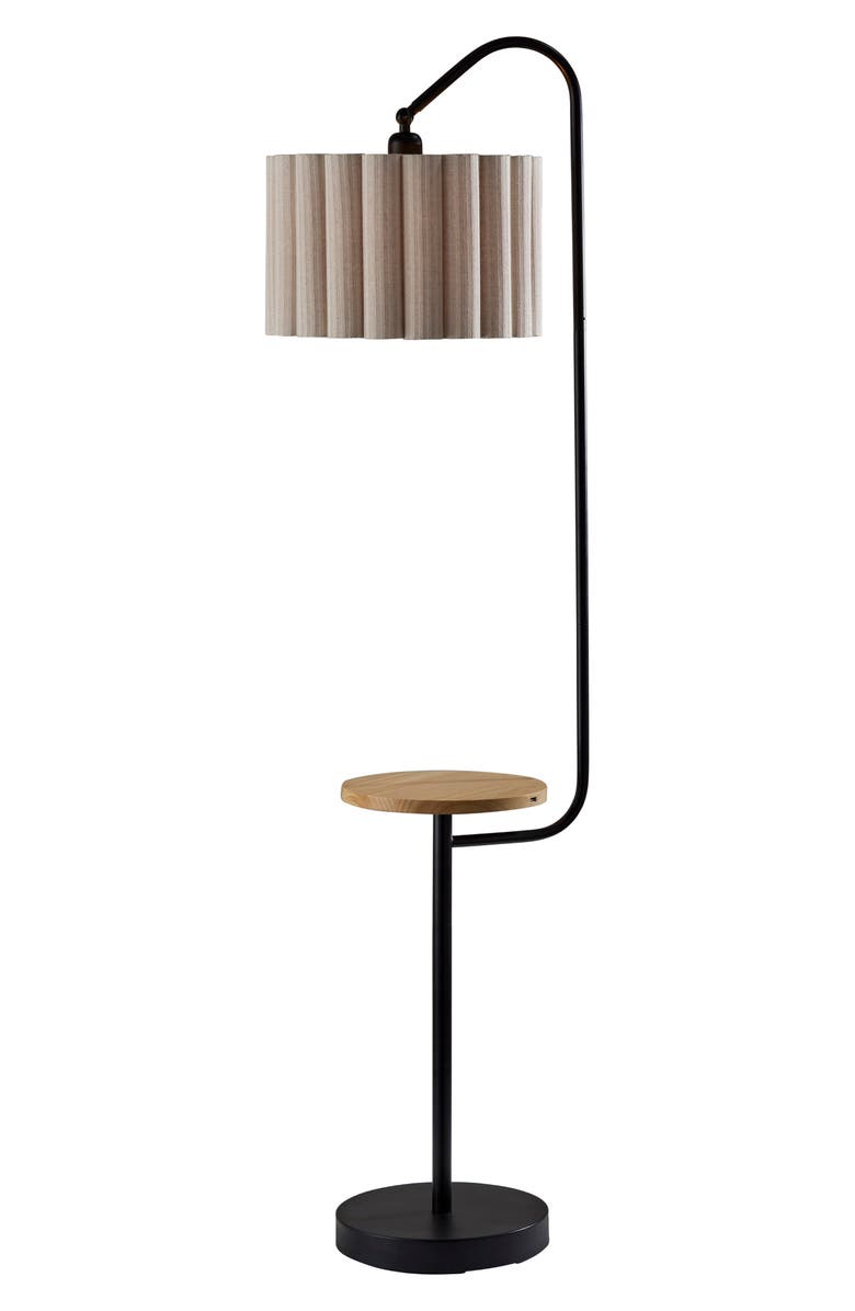 ADESSO LIGHTING Caldwell Shelf Floor Lamp, Main, color, Black