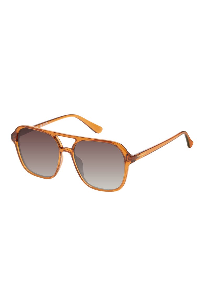 56mm Navigator Sunglasses, Alternate, color, LIGHT BROWN CRYSTAL