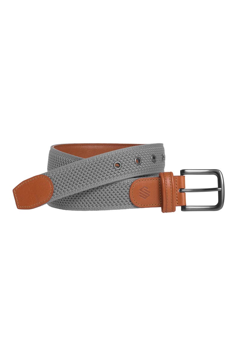 Amherst Engineered Knit Belt, Main, color, GRAY