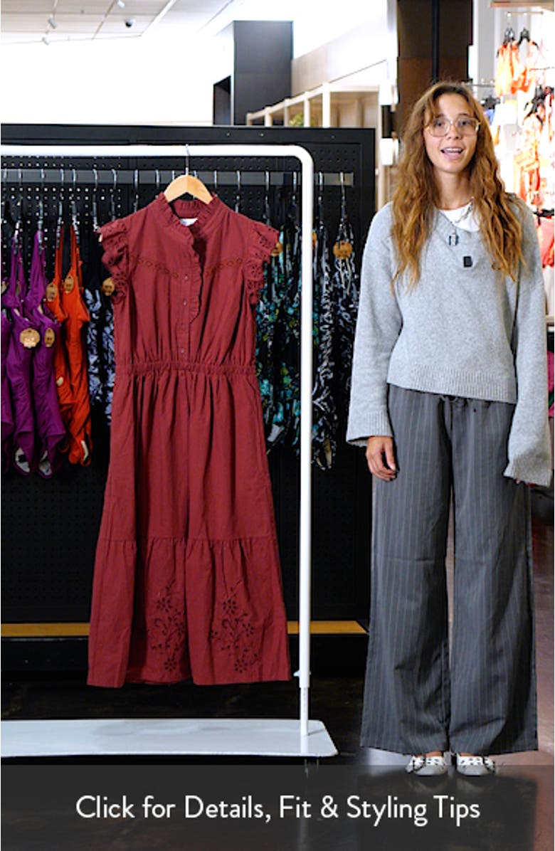 Artista Aura Cap Sleeve Cotton Midi Dress, sales video thumbnail