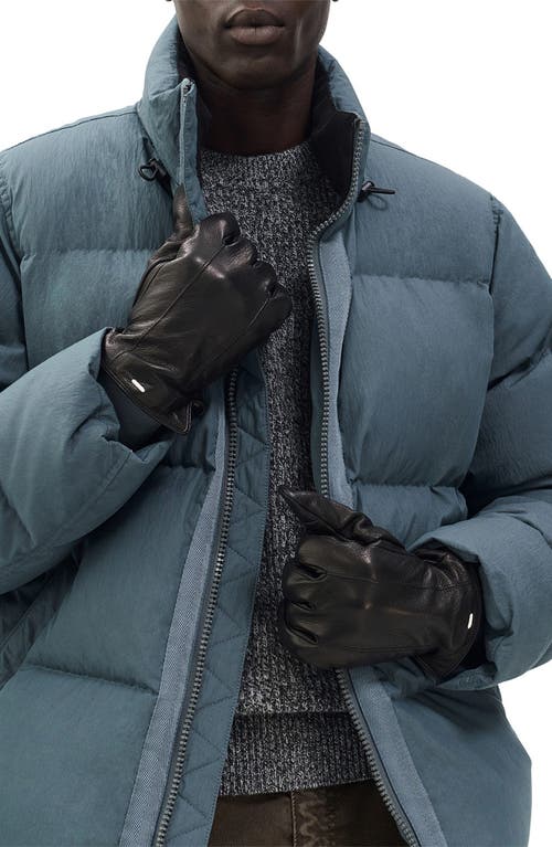 Rag & Bone Evan Leather Gloves In Black