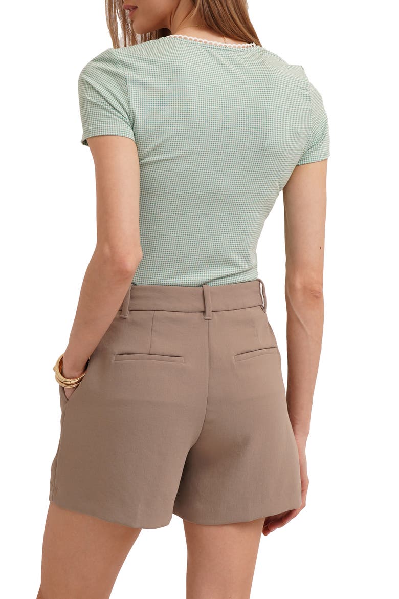 Eyelet Trim Square Neck T-Shirt, Alternate, color, GREEN