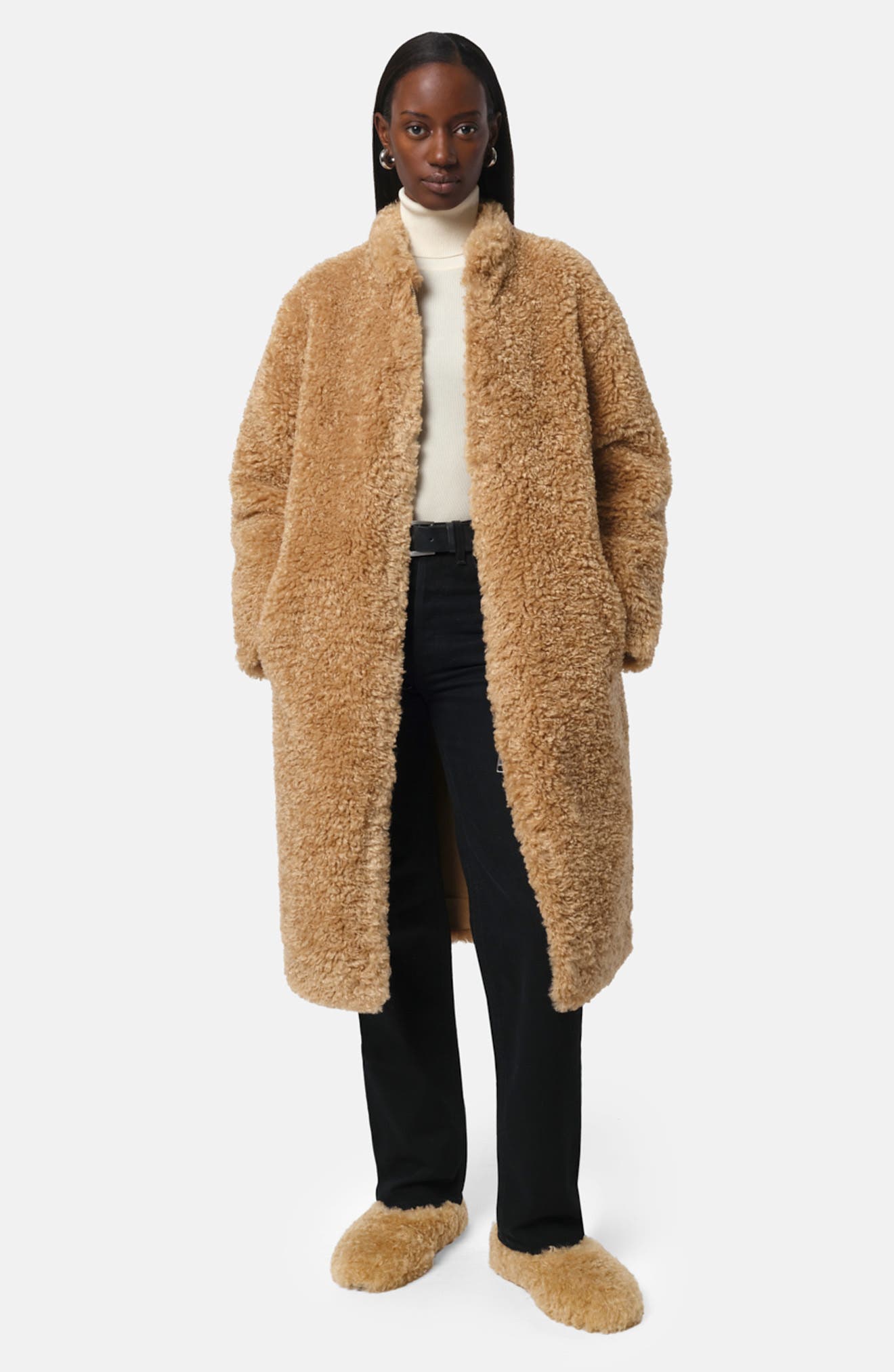 Apparis Magda Pluche<sup
™</sup
 Faux Fur Slipper, Alternate, color, Camel