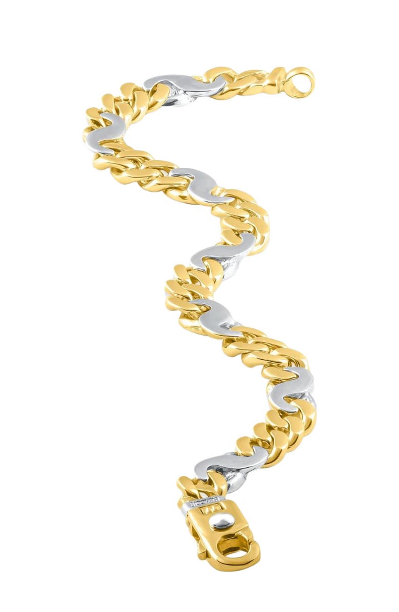 Bliss Diamond Men's Solid 14k Gold 33 grams 8mm Heavy Masculine Bracelet 8.5", Alternate, color,