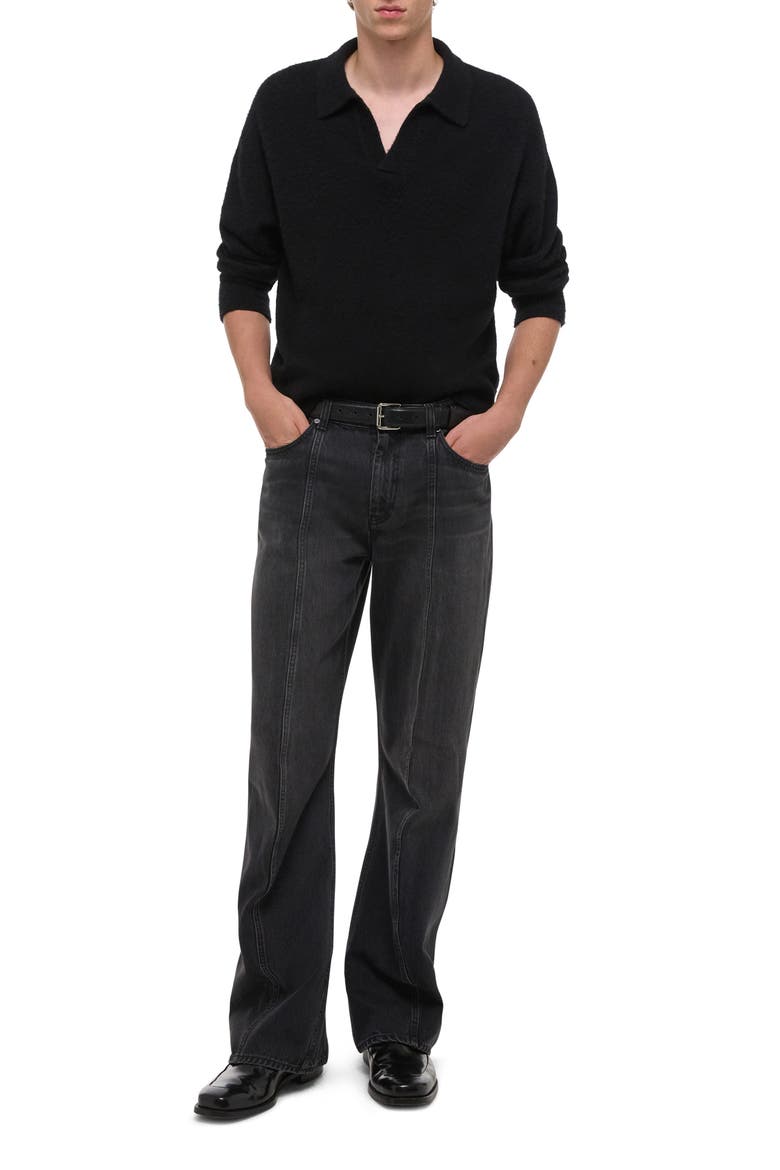Relaxed Straight Leg Ski Jeans, Alternate, color, FADED BLACK