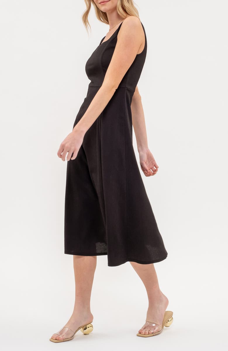 AUGUST SKY Sleeveless A-Line Midi Dress, Alternate, color, 