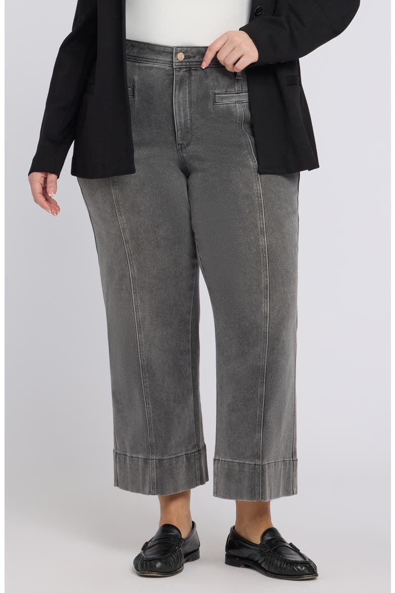 Teresa Front Seam Wide Leg Ankle Jeans, Main, color, DUSTY ASH