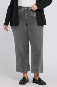 NYDJ Teresa Front Seam Wide Leg Ankle Jeans