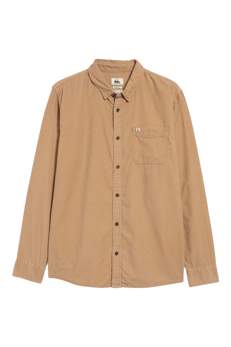 Smoke Trail Button-Up Corduroy Shirt, Alternate, color, TANNIN