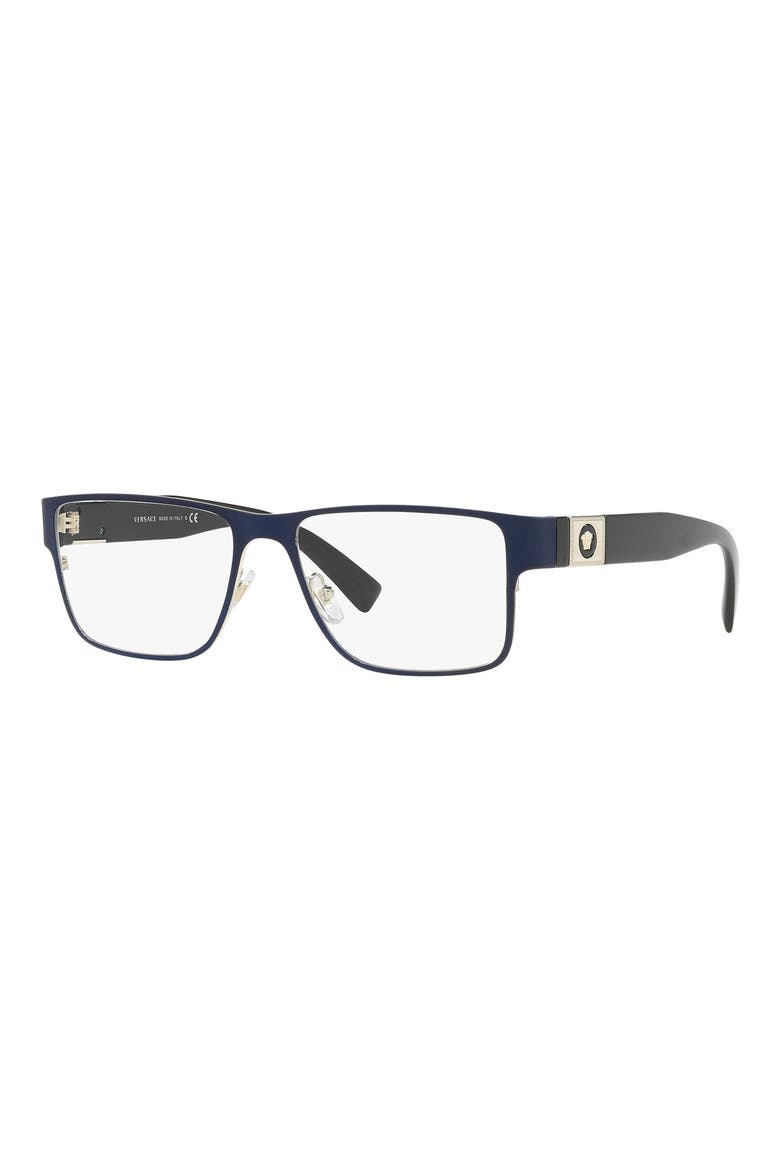 55mm Rectangular Optical Glasses, Alternate, color, BLUE/ DEMO LENS