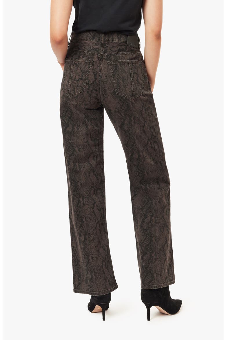 Blaine High Waist Straight Leg Jeans, Alternate, color, BROWN SNAKE PRINT