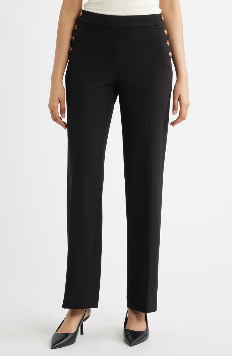 Anne Klein Pull-On Sailor Pants, Main, color, Anne Black
