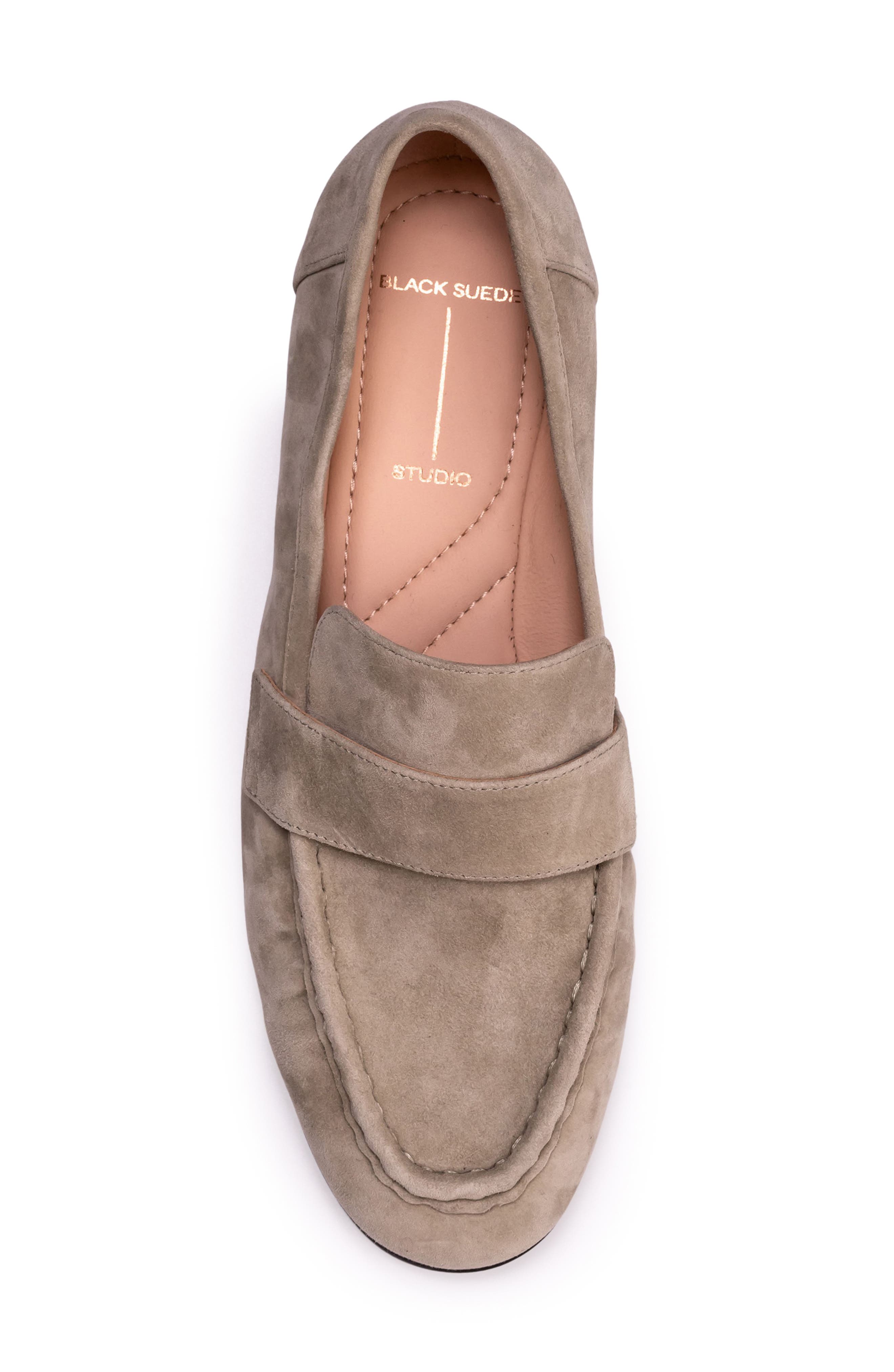 BLACK SUEDE STUDIO Arrow Loafer, Alternate, color, Mint Suede