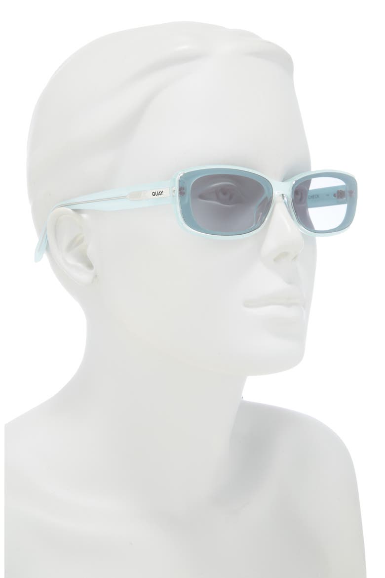 Vibe Check 62mm Small Square Sunglasses, Alternate, color, MINT/ SMOKE