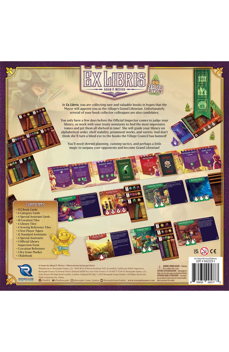 Renegade Game Studios Ex Libris Second Edition Ages, Alternate, color,