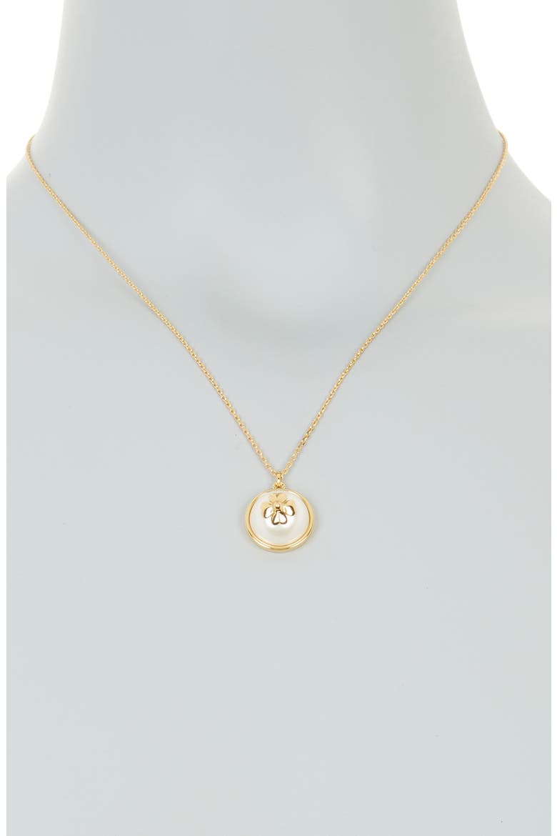 pearls on pearls pendant necklace, Alternate, color, CREAM/GOLD.