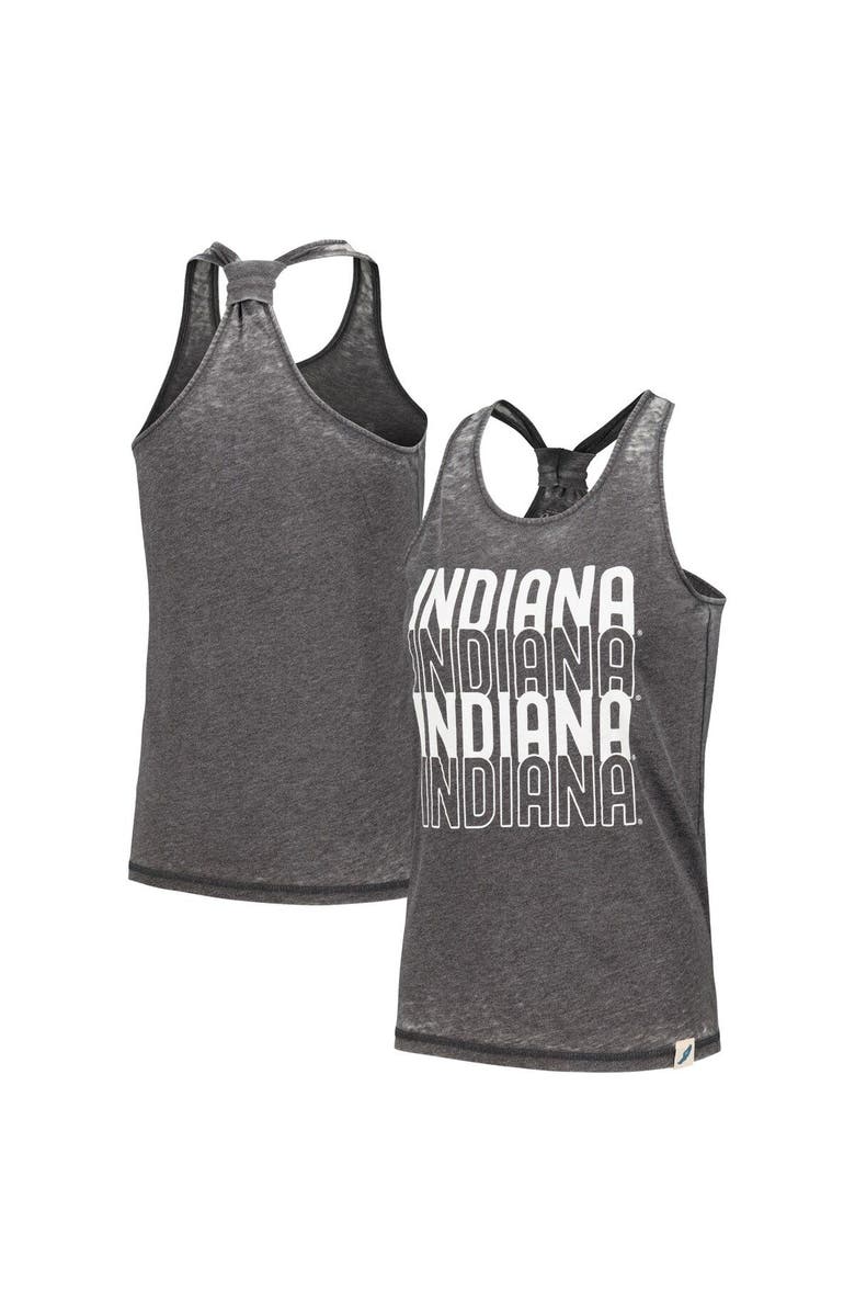 LEAGUE COLLEGIATE WEAR Women's League Collegiate Wear Black Indiana Hoosiers Stacked Name Racerback Tank Top, Main, color, Black