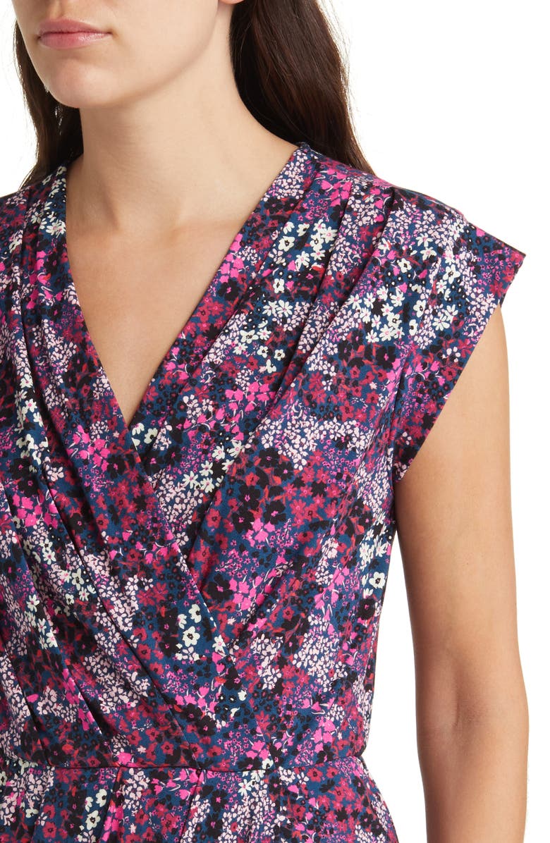 Ted Baker London Maggeyi Floral Wrap Front Jersey Dress, Alternate, color,