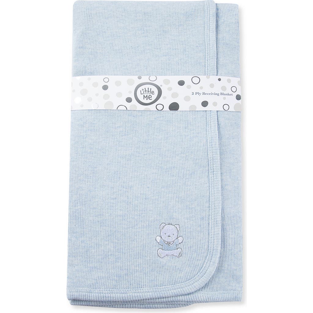 Little Me Blue Bear Cotton Blanket  product