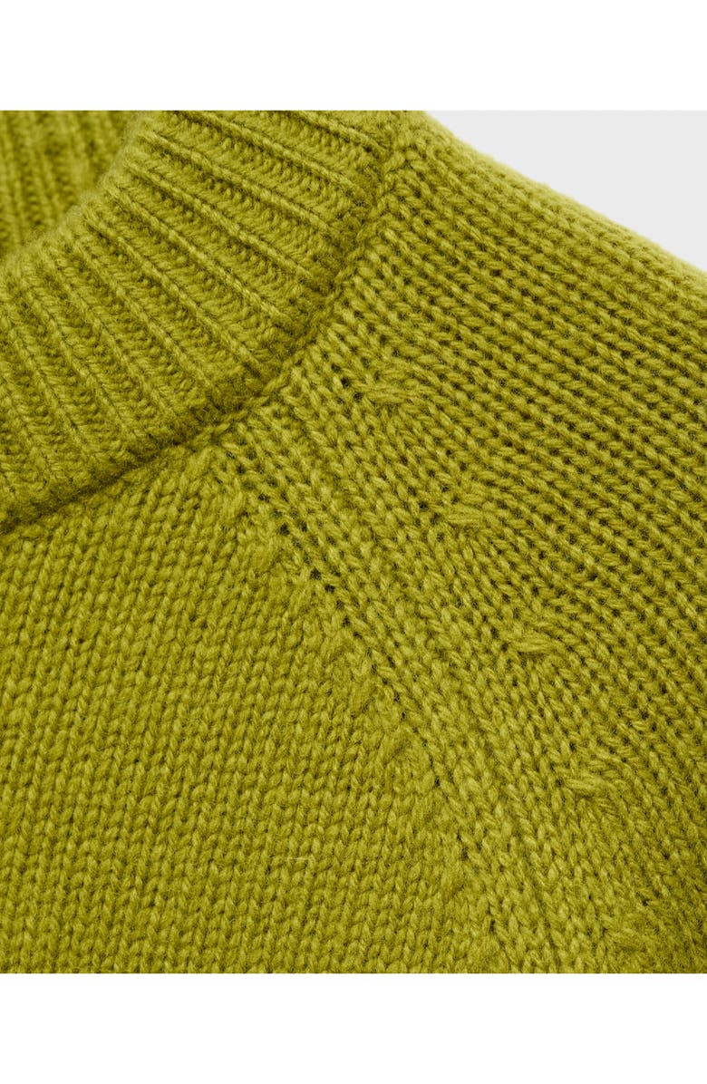 MANGO Selection Crewneck Raglan Sleeve Sweater, Alternate, color, Green