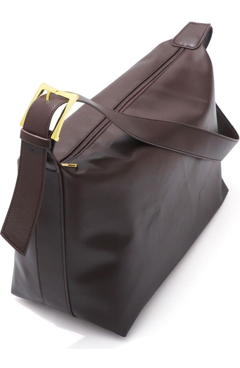 Adornia Faux Leather Shoulder Bag, Alternate, color, Brown