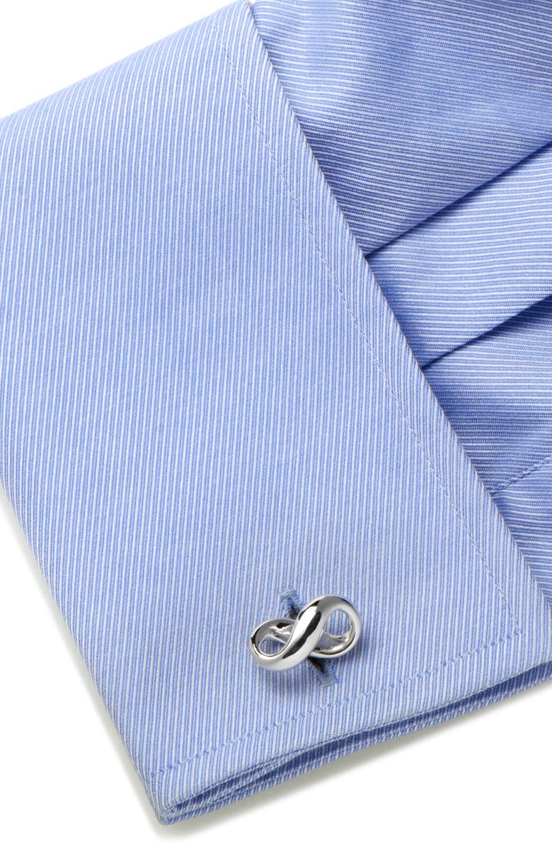 Cufflinks, Inc. Infinity Symbol Cuff Links, Alternate, color, Silver