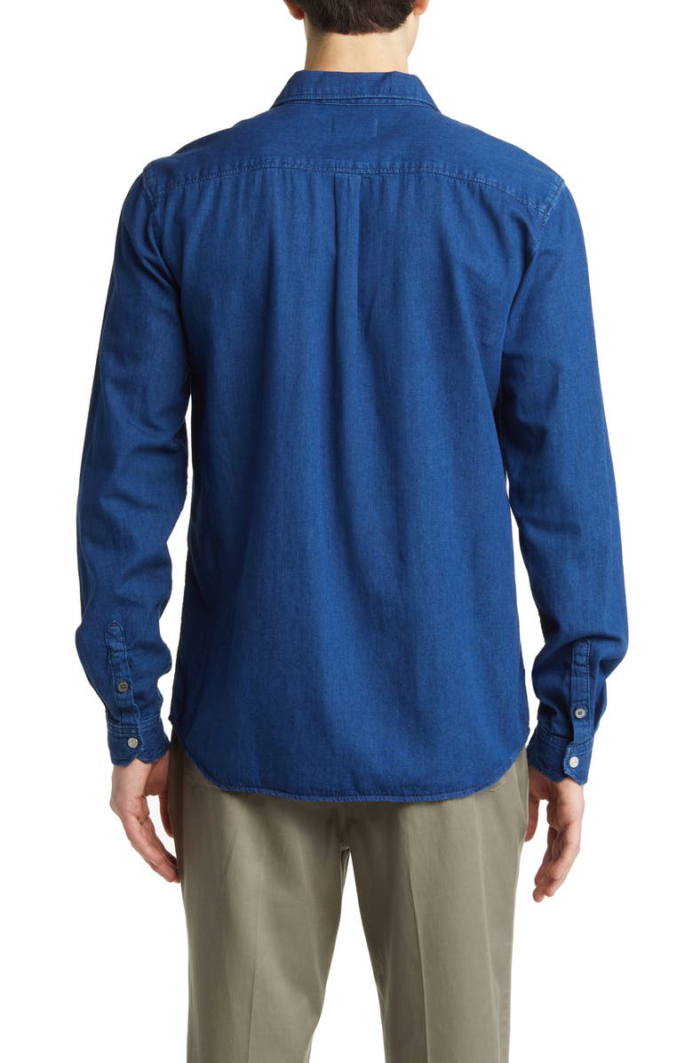FRAME Cotton & Linen Chambray Button-Up Shirt, Alternate, color,