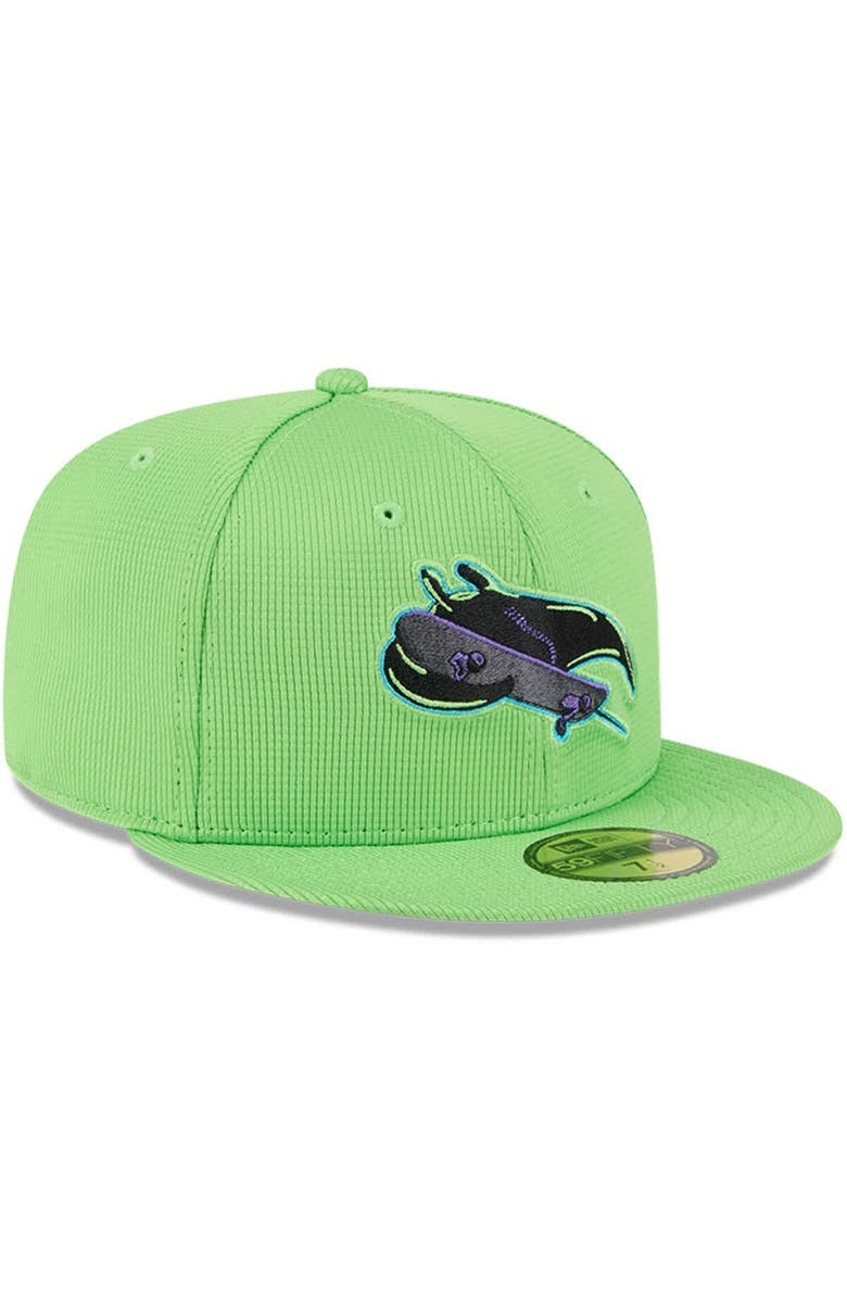 New Era Men's New Era Neon Green Tampa Bay Rays City Connect Batting Practice 59FIFTY Fitted Hat, Alternate, color, Neon Green