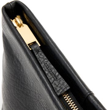Hex Grained Leather East/West Pouch
