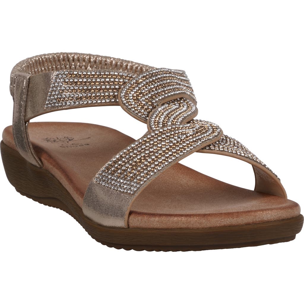 Gc Shoes Viana Ankle Strap Sandal In Gold
