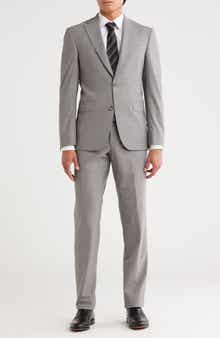 Jack Victor Esprit Grey Crosshatch Stretch Wool Suit