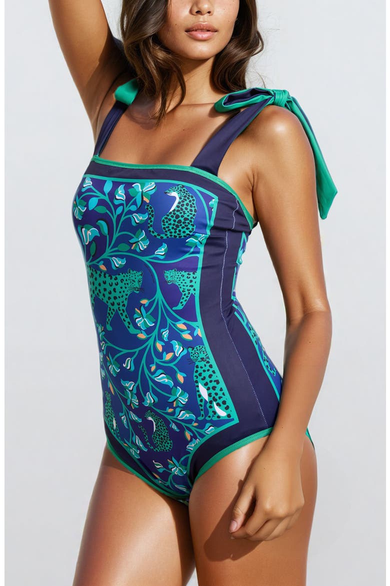 Green Wonderland Reversible One-Piece Swimsuit, Alternate, color, Green