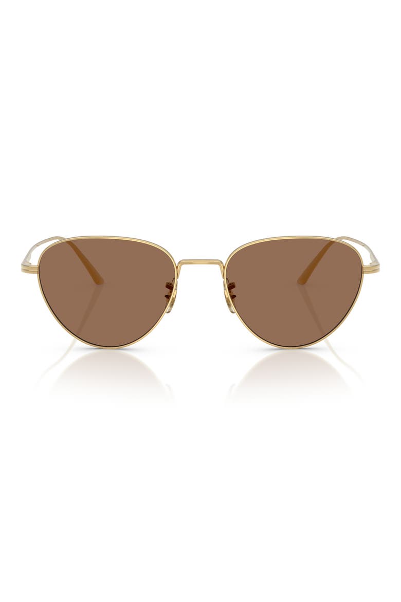 52mm Cat Eye Sunglasses, Main, color, GOLD / BROWN