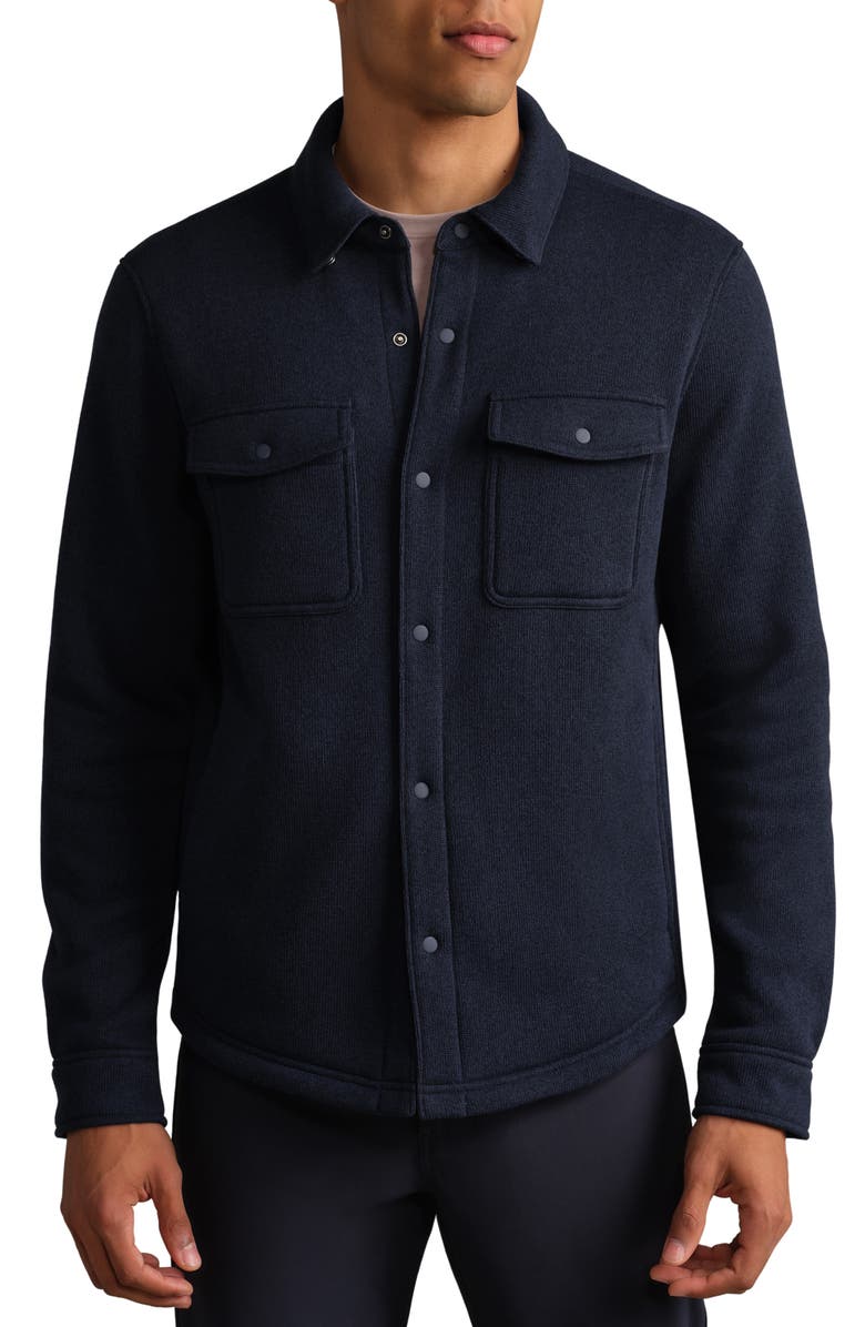 Rhone Fleece Shacket, Main, color, True Navy