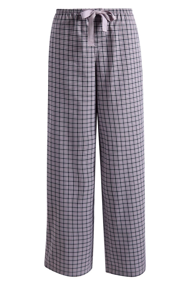 Oversize Pajama Pants, Main, color, IRIS MICA NAVY CHECK