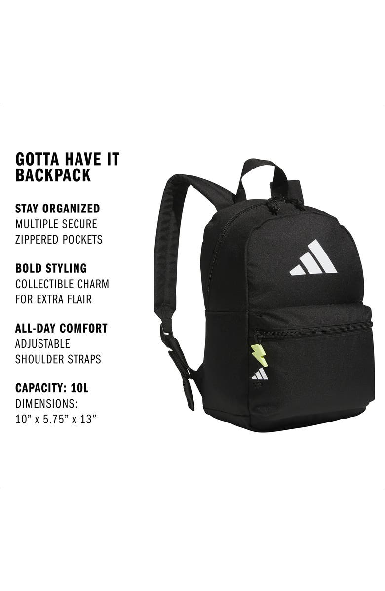 adidas Kids' Gotta Have It Midi Backpack, Alternate, color, Black