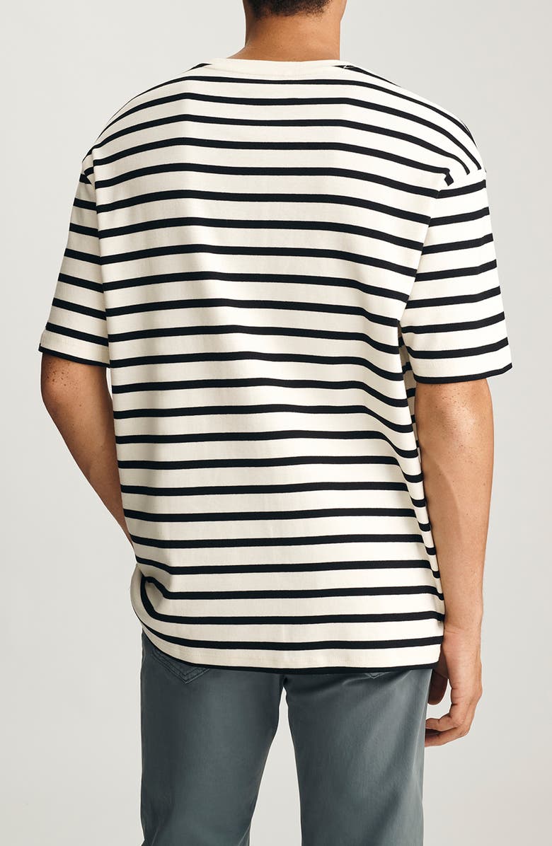 Mavi Jeans Stripe Cotton T-Shirt, Alternate, color, Black