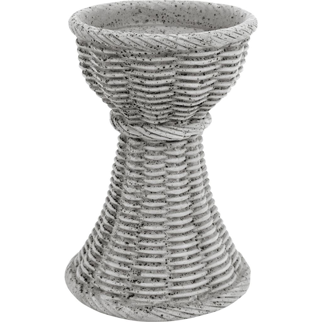 Vietri Casa Medium Candlestick Holder In Dark Grey