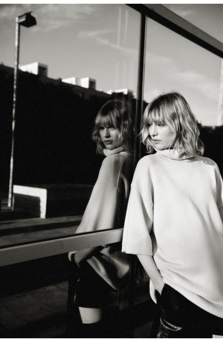 H&M Roll-neck Wool Jumper, Alternate, color, Light Beige