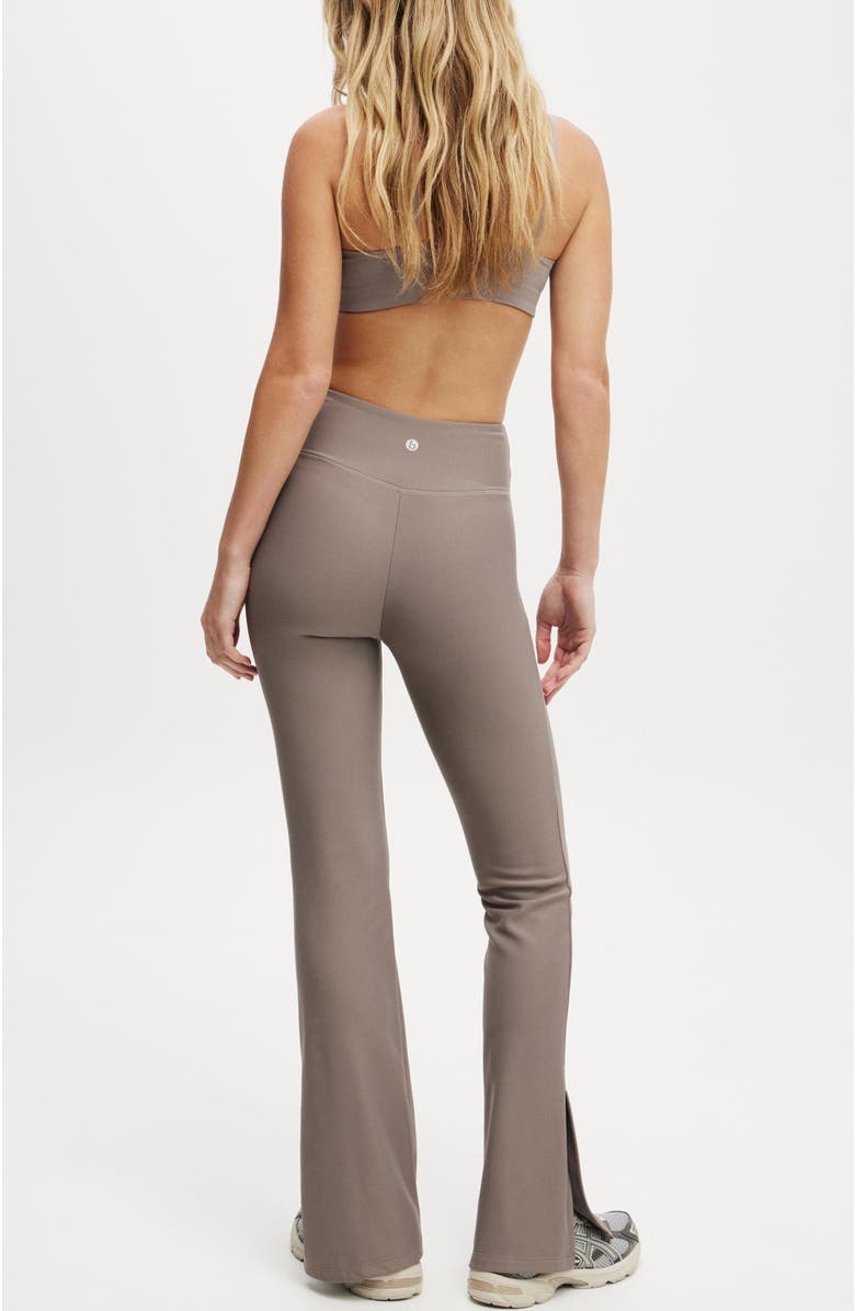 COTTON ON BODY Women's Active Fleece Lined Split Leg Flare, Alternate, color, Desert Grey