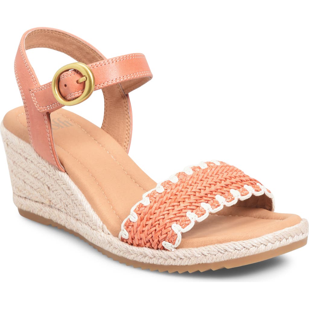 Söfft Inez Wedge Sandal In Papaya