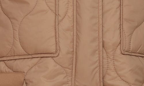 Avec Les Filles Onion Quilted Jacket In Brown
